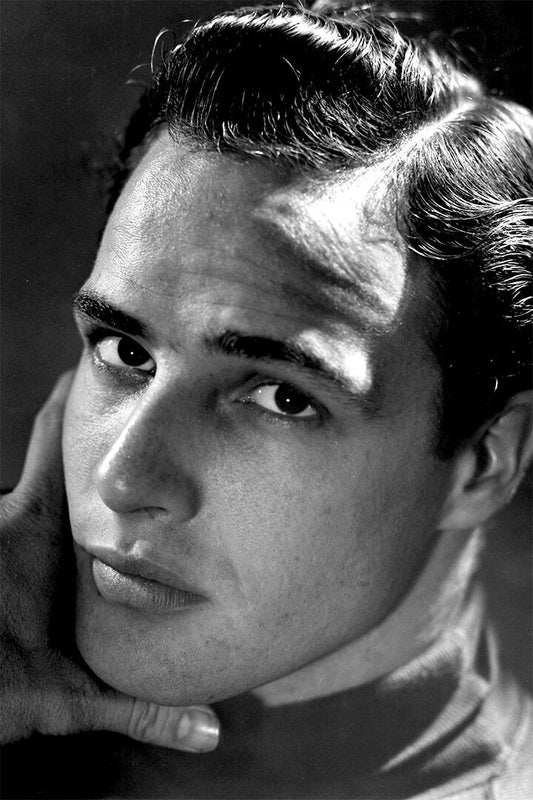 Portrait Of Marlon Brando Actress Painting Print Jigsaw Puzzle