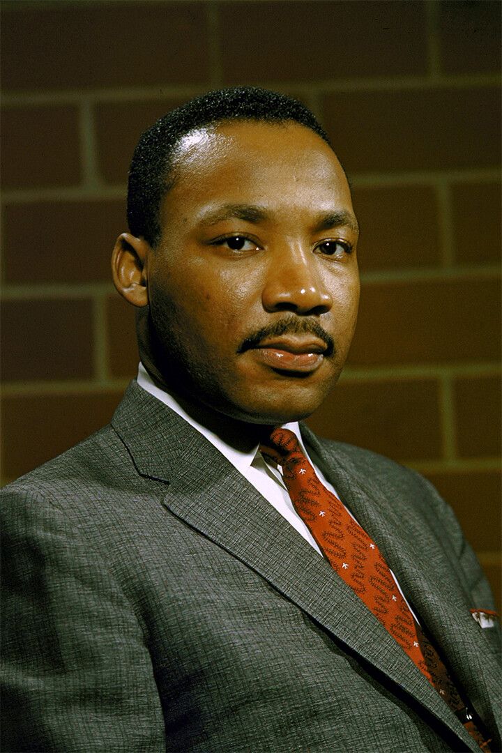 Portrait Of Martin Luther King Jr Sociologist Baptizer Print Jigsaw Puzzle