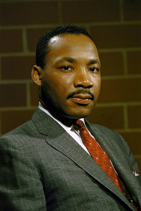Portrait Of Martin Luther King Jr Sociologist Baptizer Print Jigsaw Puzzle