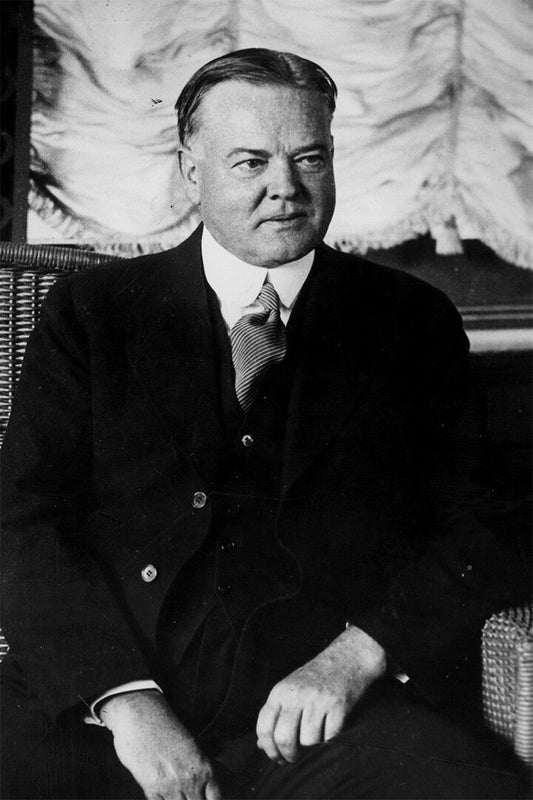 Portrait Of President Herbert Hoover Print Jigsaw Puzzle