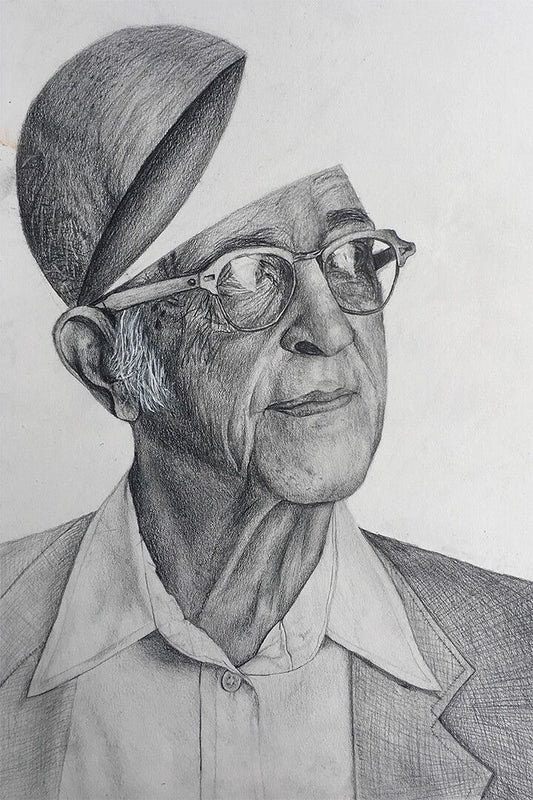 Portrait Of Psychotherapist Carl Rogers Print Jigsaw Puzzle