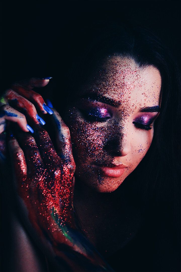 Portrait Of Woman With Glitter Make Up Art Wall Decor Jigsaw Puzzle