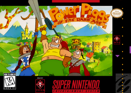 Power Piggs Of The Dark Age (Usa) Snes Print Poster