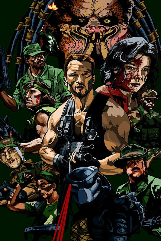 Predator Arnold Schwarzenegger Movie Horror Action Jigsaw Puzzle