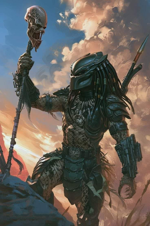 Predator With Spear 1703 Print Poster
