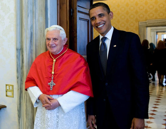 President Barack Obama & Pope Benedict Xvi Classic Picture Photo Print