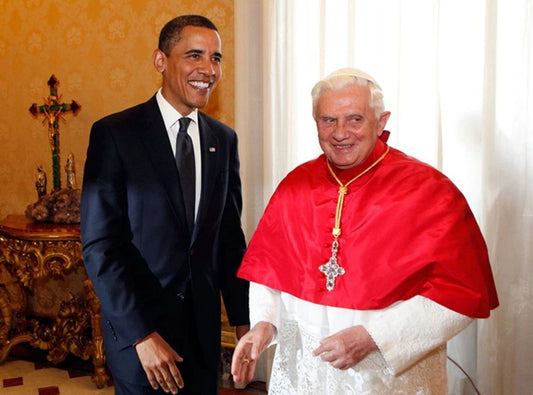 President Barack Obama & Pope Benedict Xvi Historic Picture Magnet Print