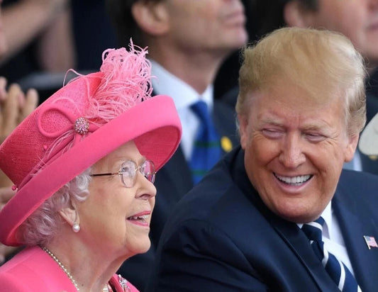 President Donald Trump & Queen Elizabeth Picture Photo Print