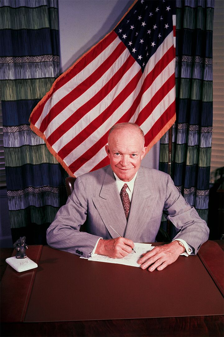 President Eisenhower Print Canvas Painting Jigsaw Puzzle