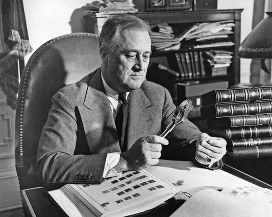President Franklin D Roosevelt Fdr Glossy Keychain Stamp Collection Print