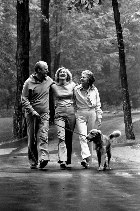 President Ford With Wife And Daughter Print Jigsaw Puzzle