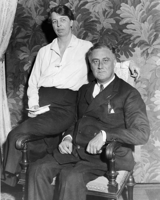 President Franklin & First Lady Eleanor Roosevelt Portrait Keychain Keychain