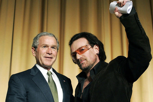 President George W. Bush & Bono Of Rock Band U2 Photo Picture Reprint