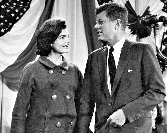 President John F Kennedy And Jackie Glossy Magnet Print Jfk Magnet