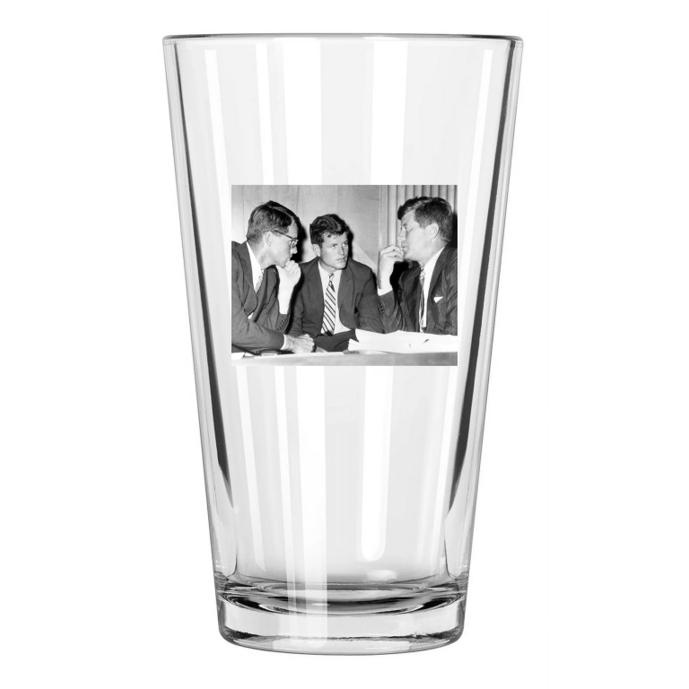 President John, Ted And Robert Kennedy Photo Brothers Pint Beer Drinking Glass