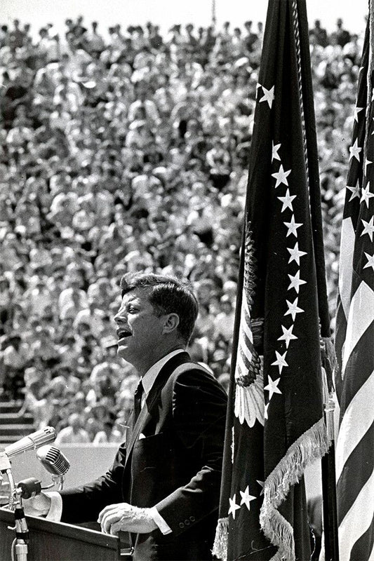 President Kennedy Moon Speech Rice Stadium Print Jigsaw Puzzle