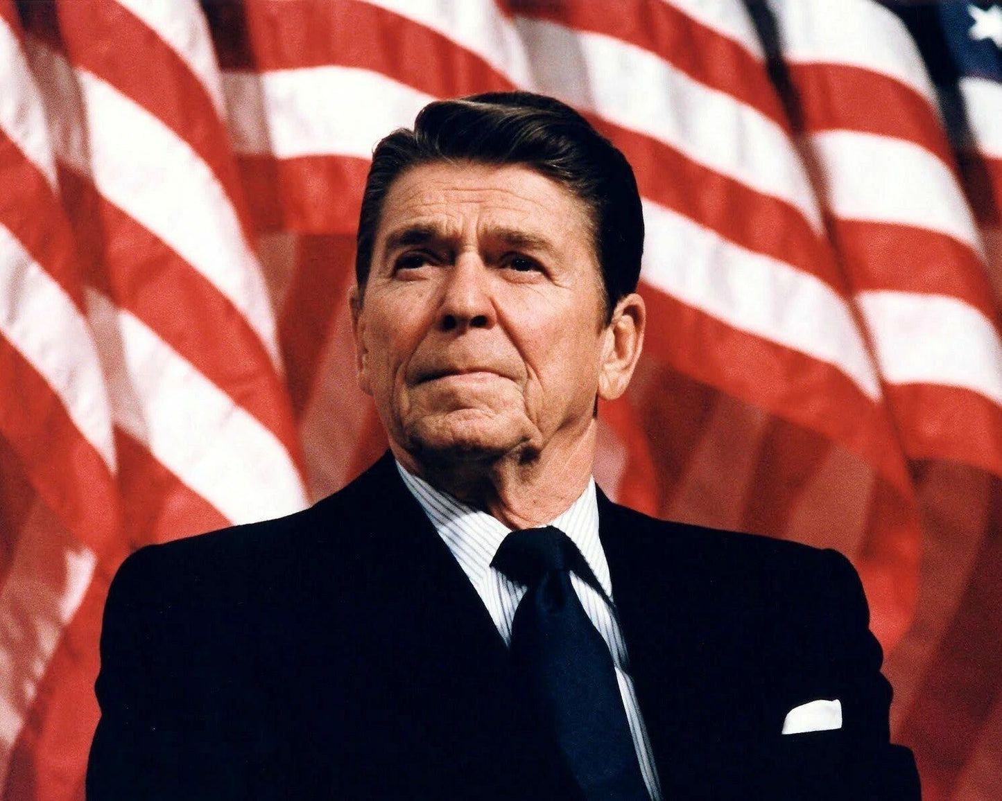 President Ronald Reagan American Flag 8 X 10 Photo Picture Patriotic
