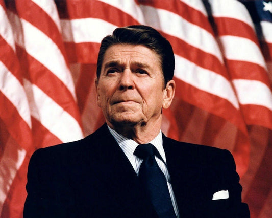President Ronald Reagan American Flag 8 X 10 Photo Picture Patriotic