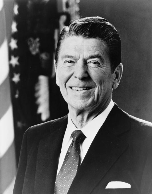 President Ronald Reagan Official Portrait Republican B&W Magnet Picture