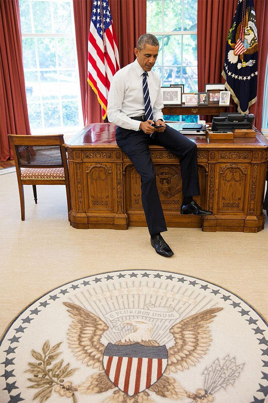 President Sits On Edge Of Desk Painting Print Jigsaw Puzzle