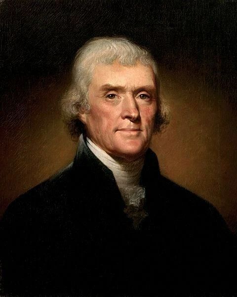 President Thomas Jefferson Usa Portrait Founding Fathers Photo Picture
