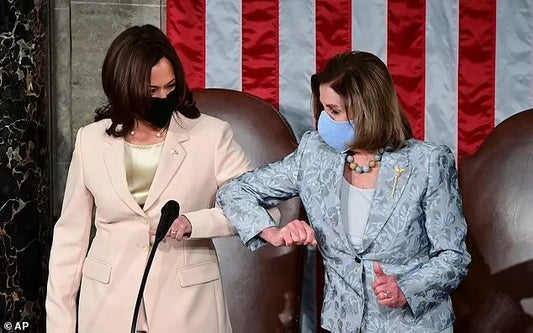 Presidential Canidate Kamala Harris With Nancy Pelosi Covid Picture Magnet