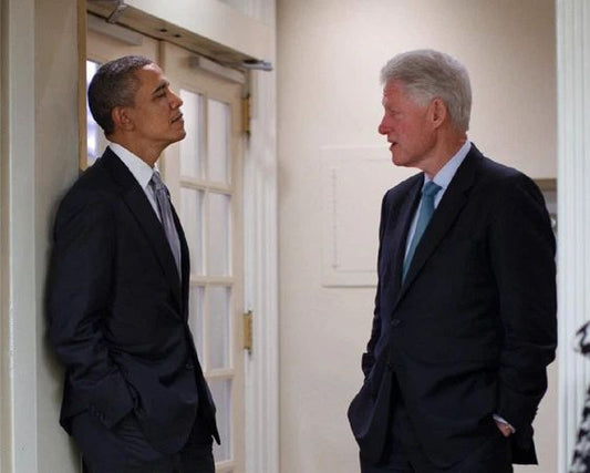 Presidents Barack Obama And Bill Clinton Glossy Magnet White House Magnet