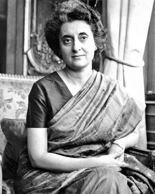 Prime Minister Indira Gandhi Of India Glossy Keychain Keychain