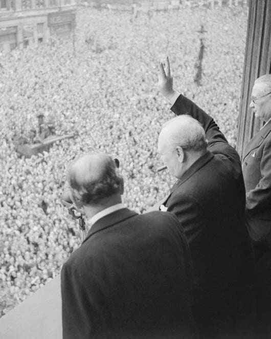 Prime Minister Winston Churchill Glossy Keychain Ve Day Print World War Ii