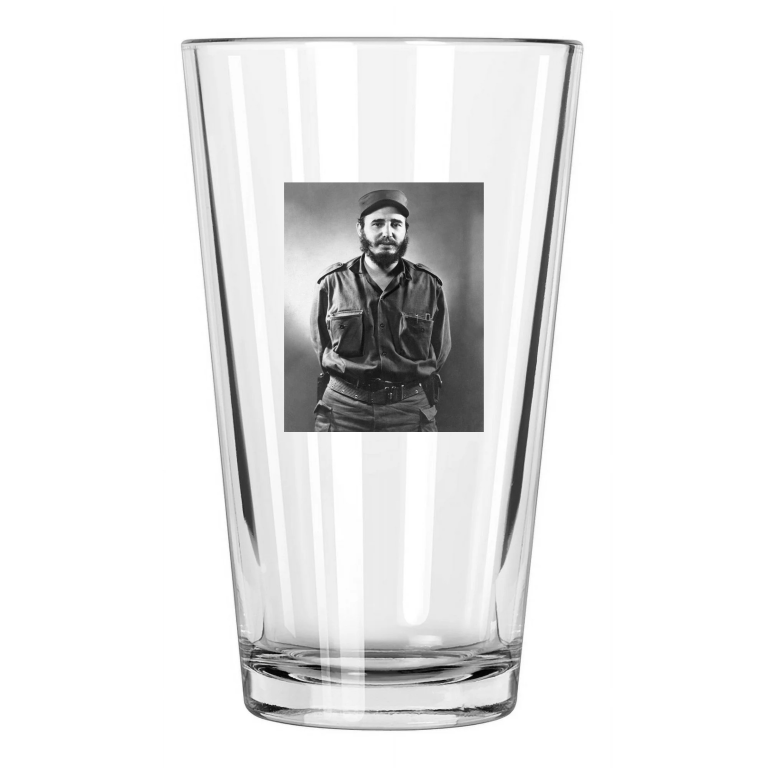 Prime Minister Of Cuba Fidel Castro Cuban Leader 1 Pint Beer Drinking Glass