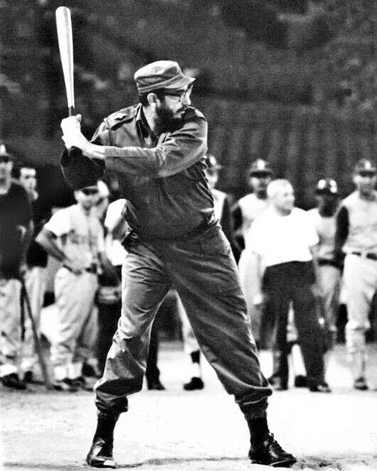 Prime Minister Of Cuba Fidel Castro Glossy Photo Print Poster Baseball