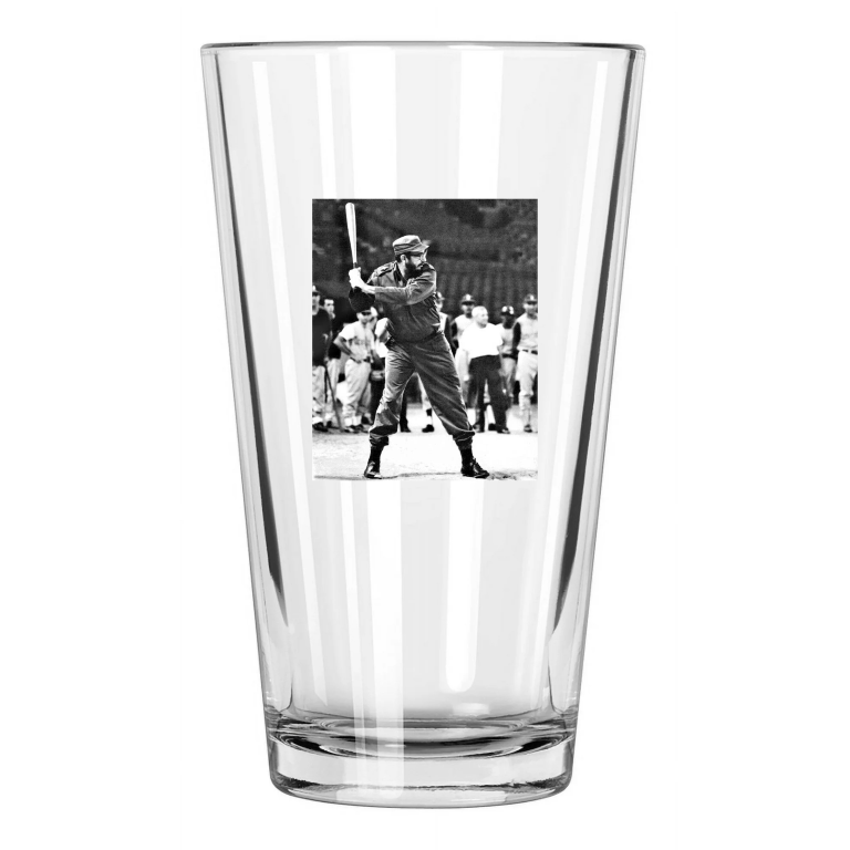 Prime Minister Of Cuba Fidel Castro Photo Baseball Pint Beer Drinking Glass