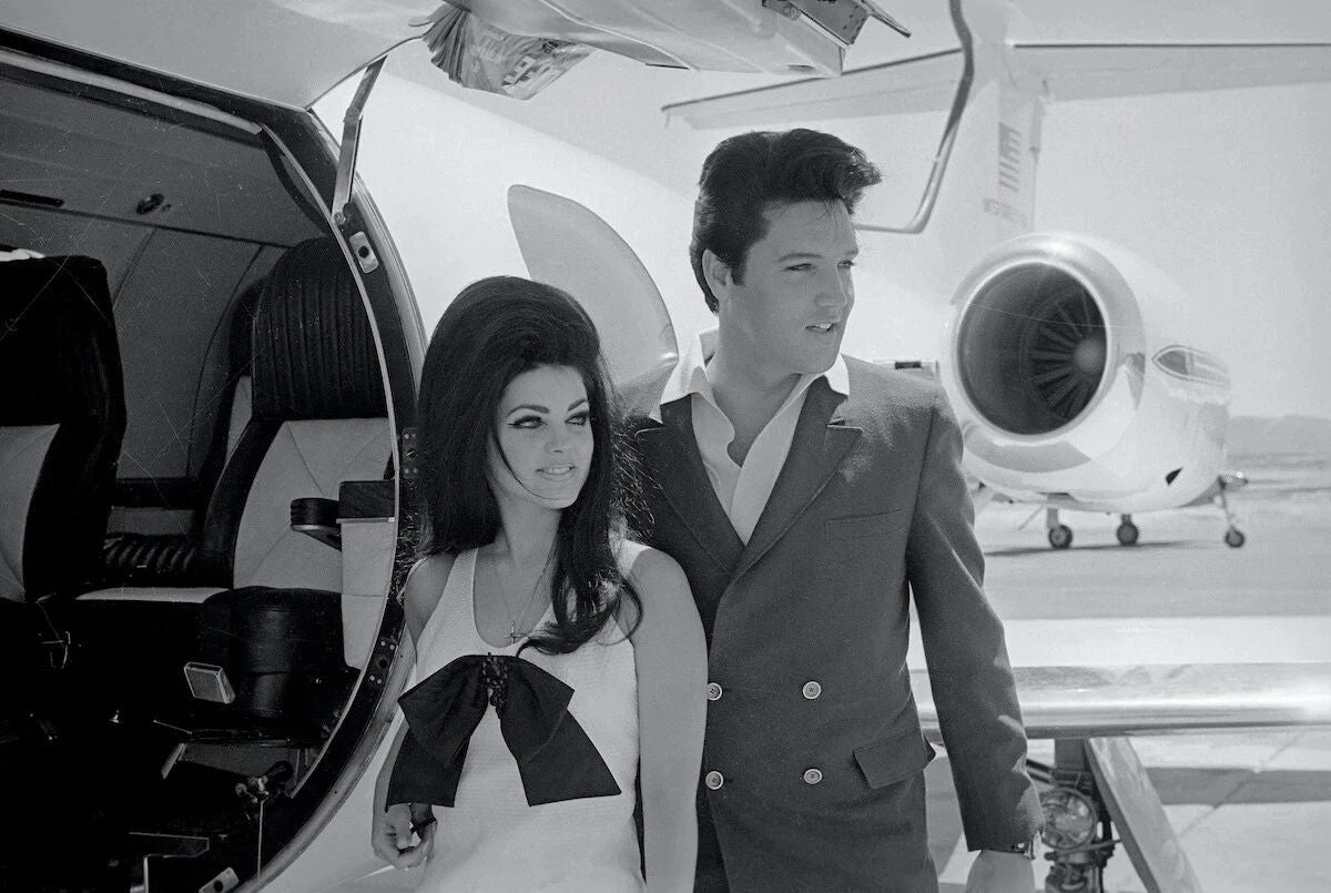 Priscilla & Elvis Presley Las Vegas Bording Plane Picture Photo Print