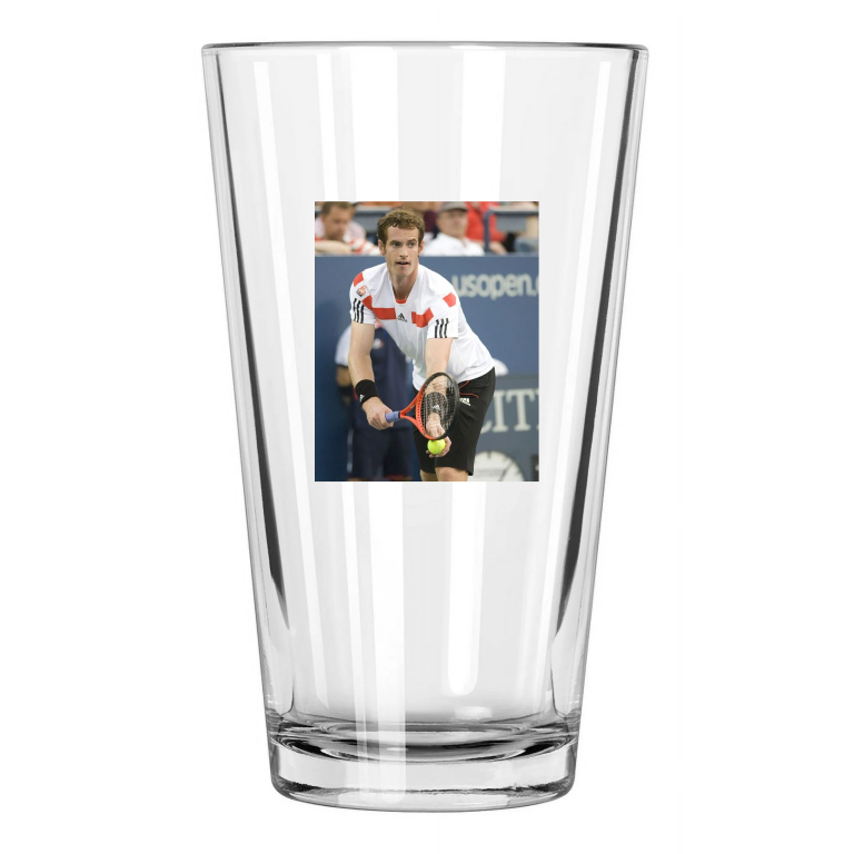 Pro Tennis Player Andy Murray Photo Grand Slam Pint Beer Drinking Glass