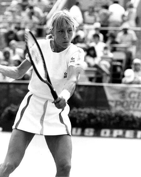Pro Tennis Player Martina Navratilova Glossy Keychain Grand Slam Titles Print