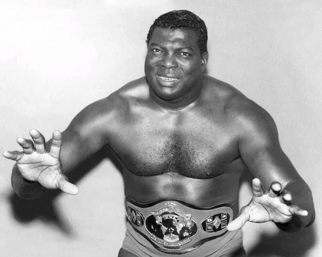 Pro Wrestler Bobo Brazil Glossy Keychain Wrestling Wwwf Keychain