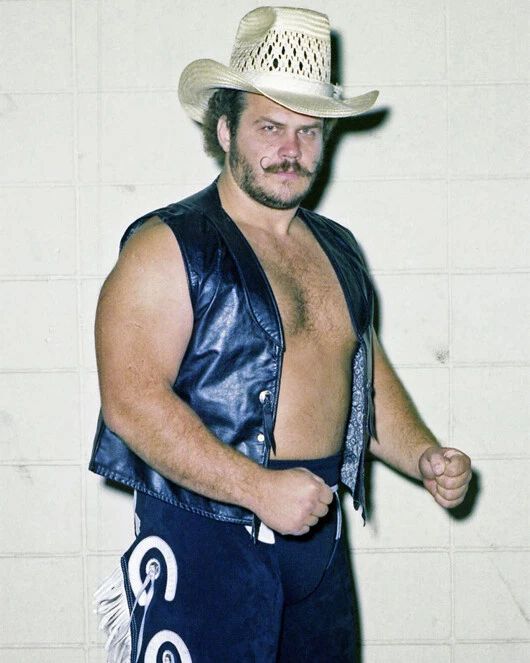 Pro Wrestler Cowboy Ron Bass Glossy Keychain Wwf Wrestling Keychain