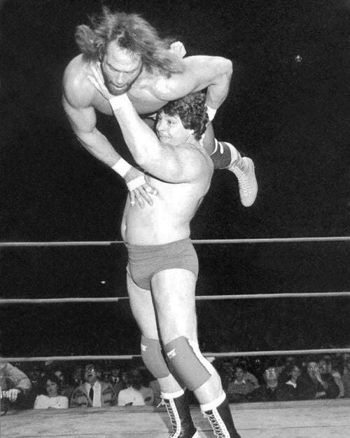 Pro Wrestler Dino Bravo Vs Macho Man Glossy Keychain Wwf Wrestling Print