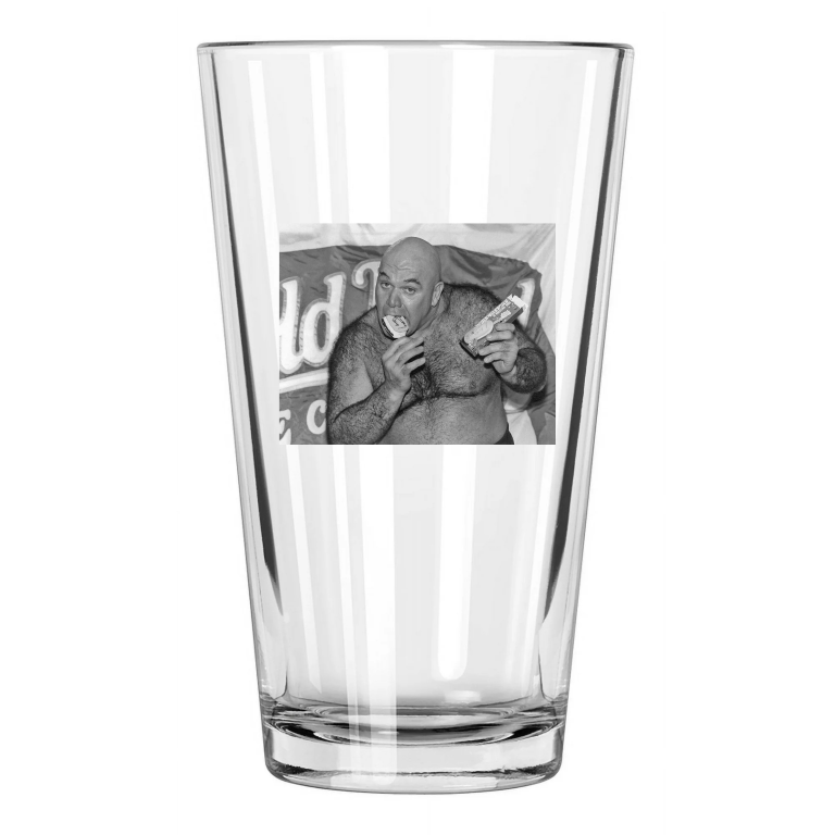 Pro Wrestler George 'The Animal' Steele Wrestling 3 Pint Beer Drinking Glass