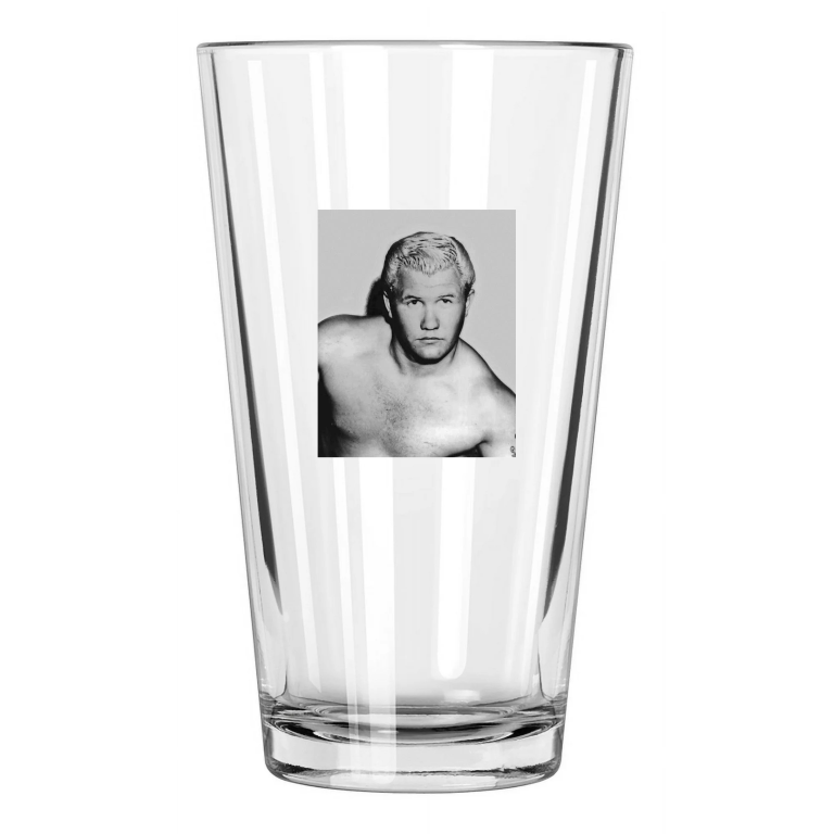 Pro Wrestler Harley Race Photo Wrestling Champion Nwa 1 Pint Beer Drinking Glass