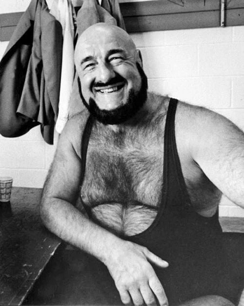 Pro Wrestler Mad Dog Vachon Photo Awa Wrestling Champion Print Poster