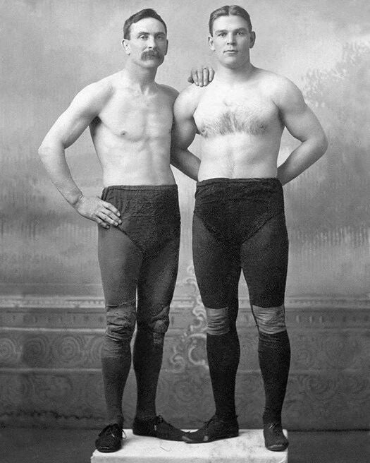 Pro Wrestler Martin Burns And Frank Gotch Glossy Keychain Champion Print