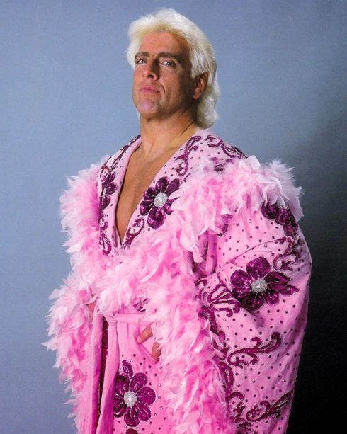 Pro Wrestler Ric Flair Glossy Keychain Wrestling Wwf Print Wwe Keychain Wcw 1