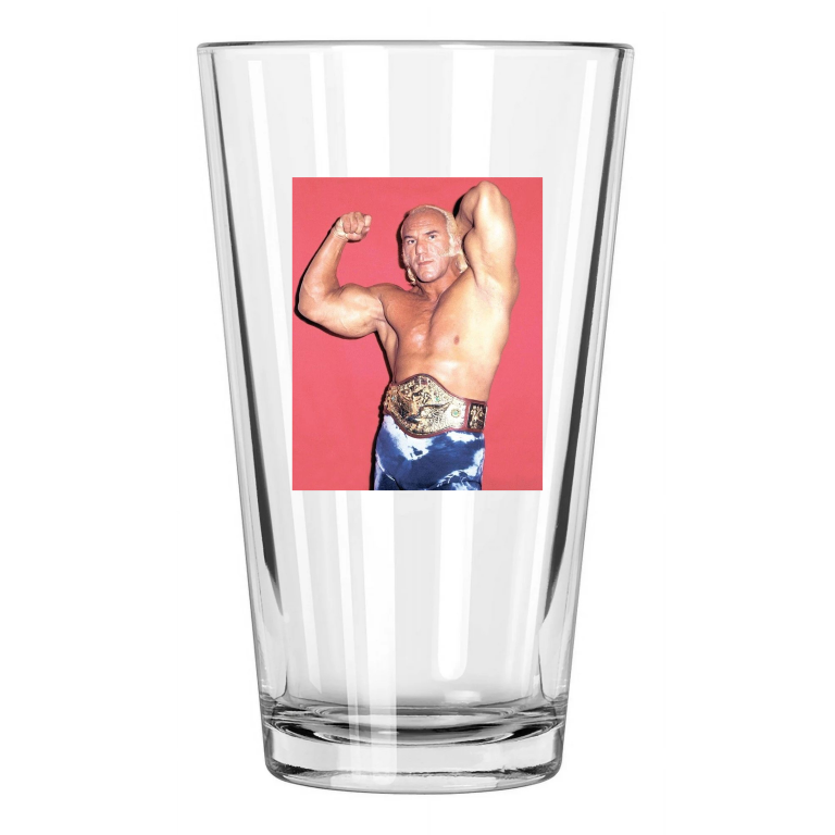 Pro Wrestler Superstar Billy Graham Wwwf Champion Belt 2 Pint Beer Glass