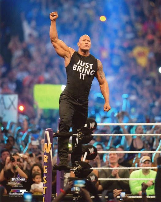 Pro Wrestler The Rock Glossy Magnet Wwf Magnet Wrestlemania Xxx 30