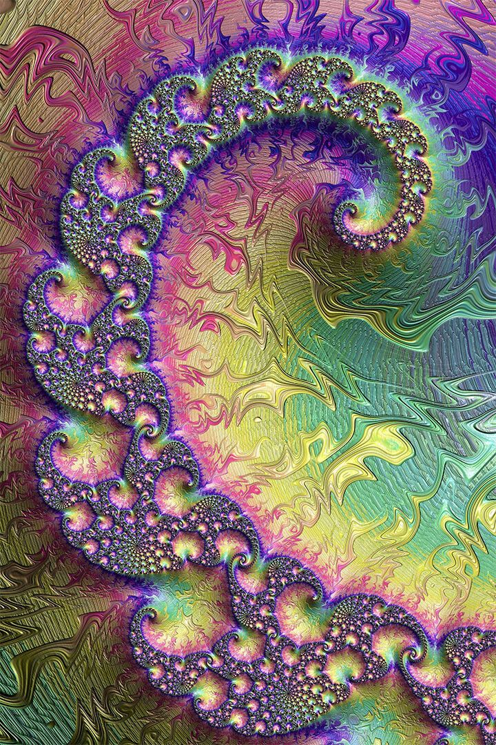 Psychedelic Classic Fractals Colorful Painting Jigsaw Puzzle