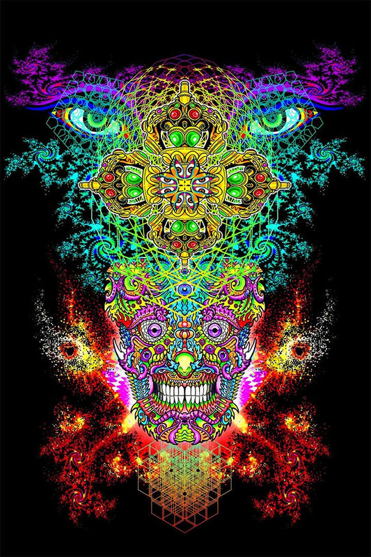 Psychedelic Peace Quad Artwork Painting Jigsaw Puzzle