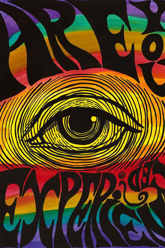 Psychedelic Rave Colorful Eye Figure Painting Print Jigsaw Puzzle