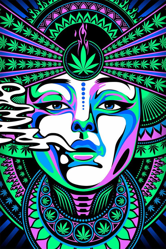 Psychedelic Trippy Abstract Color Mixed Print Jigsaw Puzzle