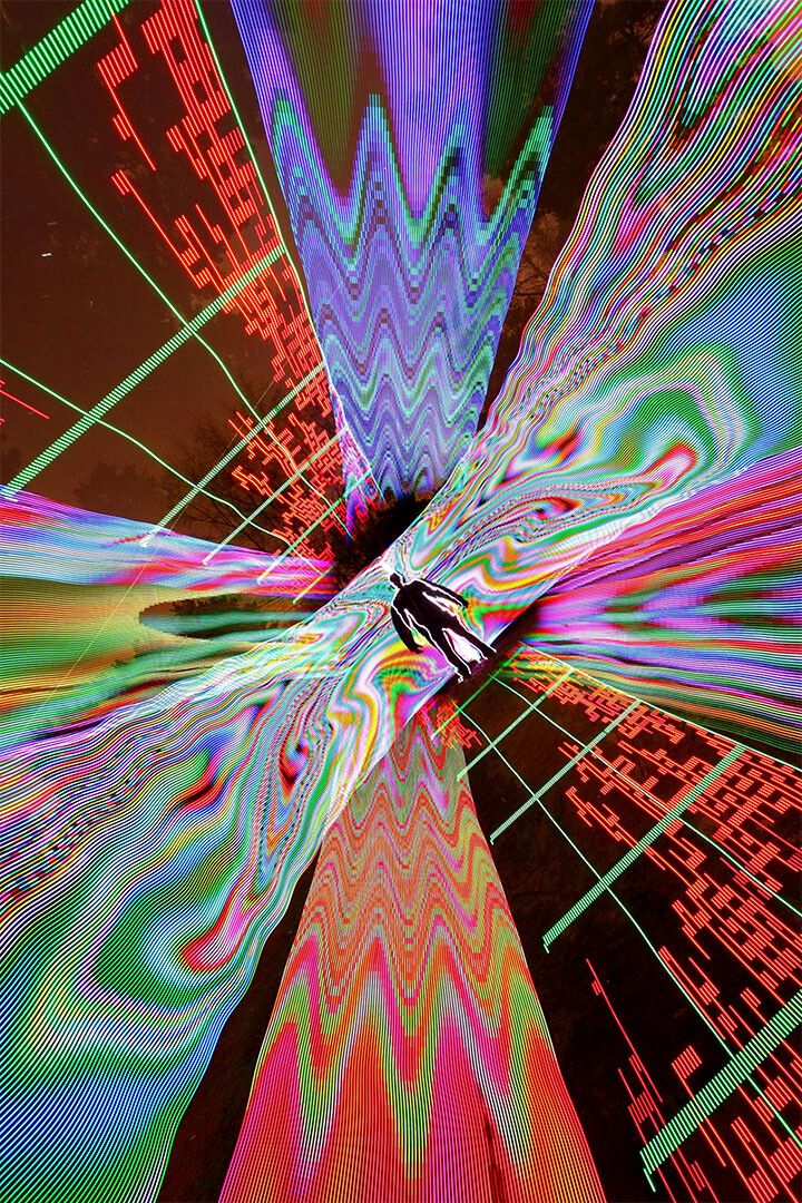 Psychedelic Vivid Radiation Artwork Print Jigsaw Puzzle